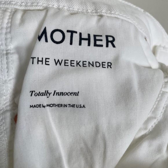 MOTHER The Weekender Totally Innocent White Flare Jeans Women Size 31 - Picture 5 of 12